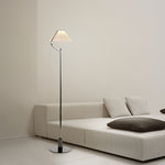 Lumina Chrome Floor Lamp with Acrylic Shade, Modern LED Standing Light
