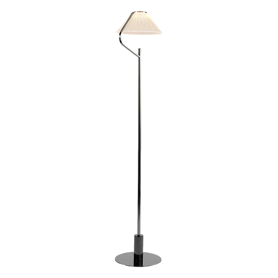 Lumina Chrome Floor Lamp with Acrylic Shade, Modern LED Standing Light