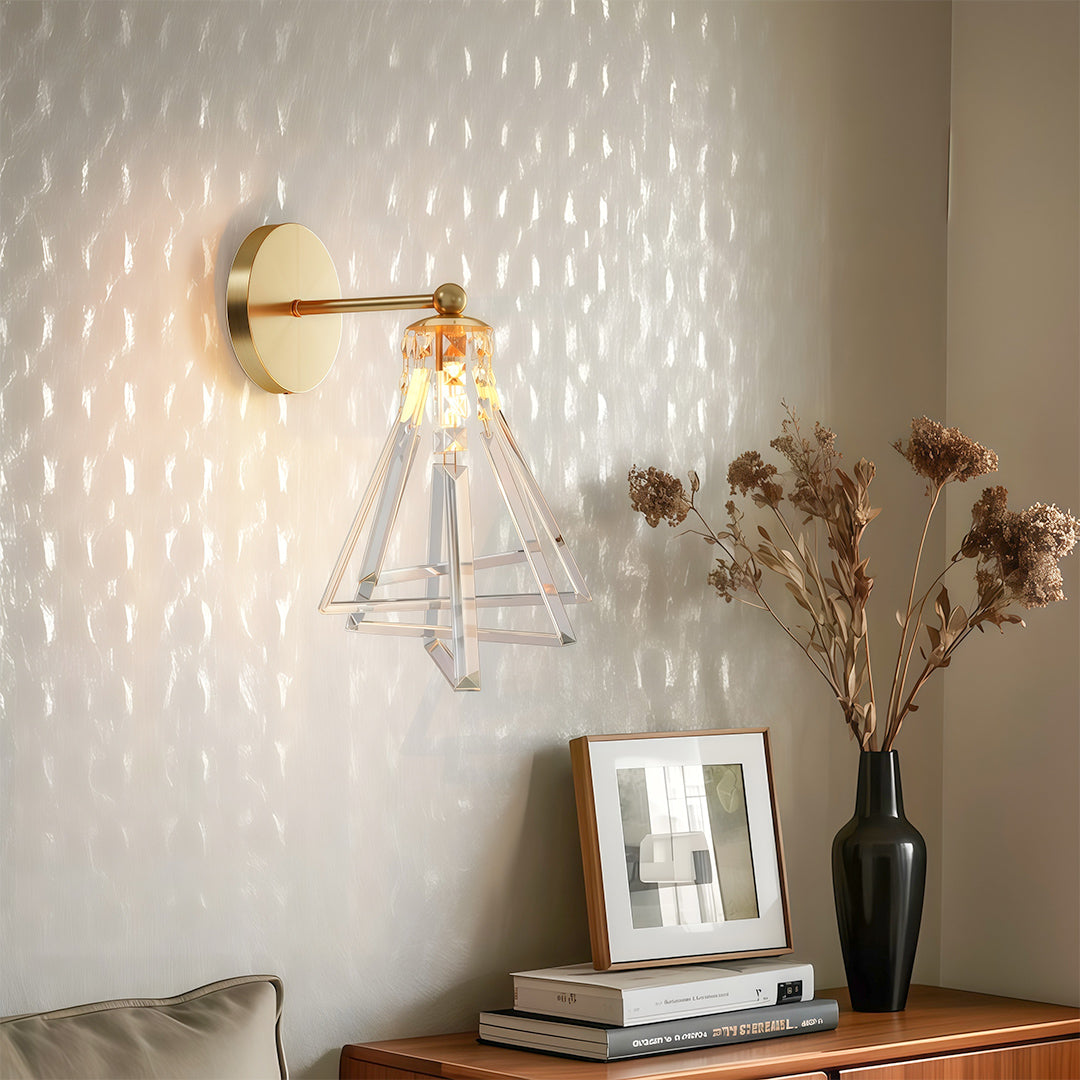 Solid Copper Crystal Wall Sconce Modern Luxury Lighting