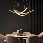 Artisan Copper Ribbon LED Pendant Light for Modern Interiors
