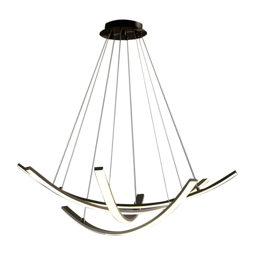 Artisan Copper Ribbon LED Pendant Light for Modern Interiors