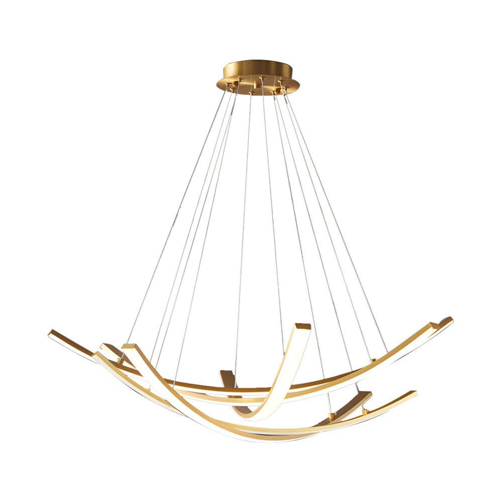 Artisan Copper Ribbon LED Pendant Light for Modern Interiors