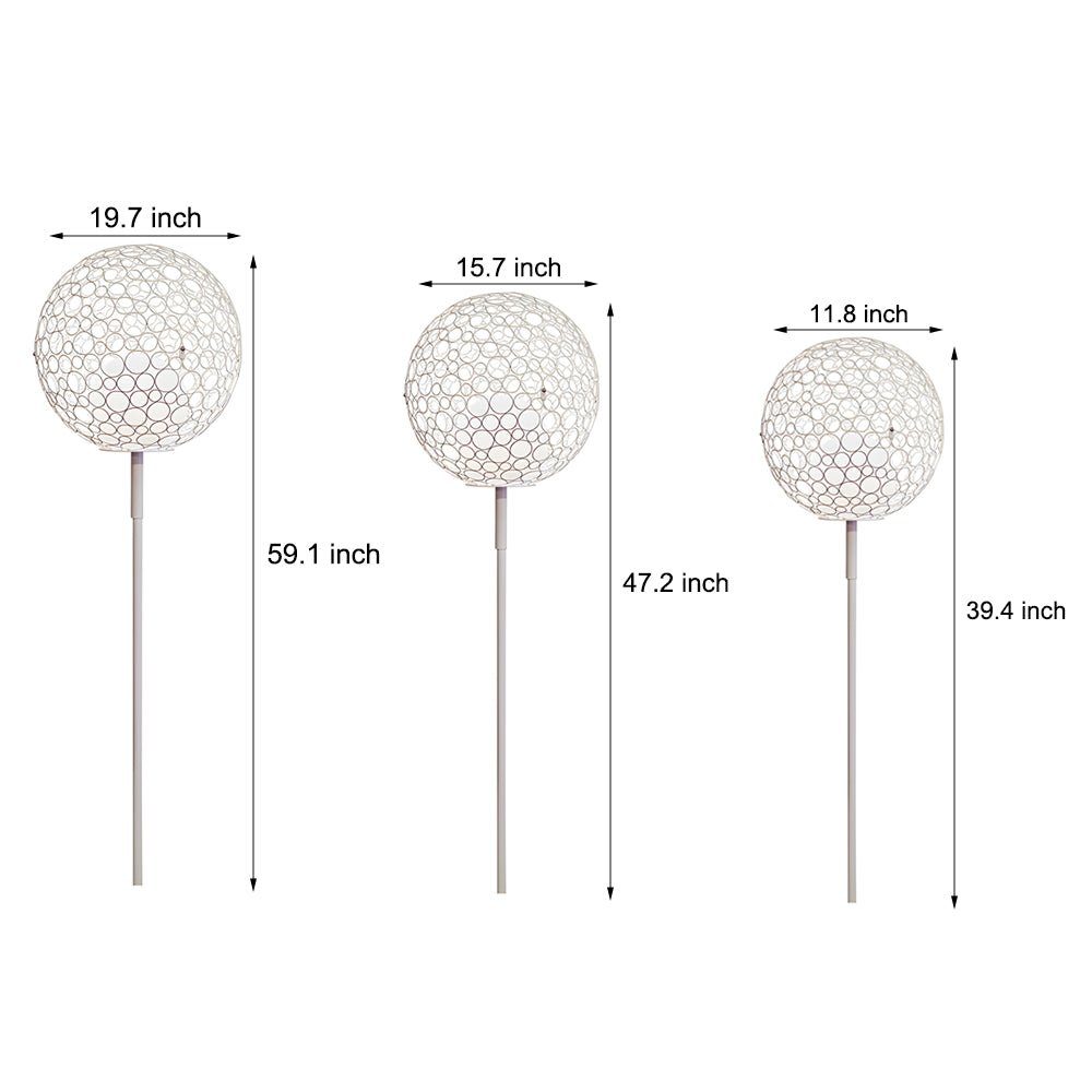 Dandelion Sphere LED Outdoor Pole Light – Modern Garden Illumination