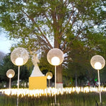 Dandelion Sphere LED Outdoor Pole Light – Modern Garden Illumination