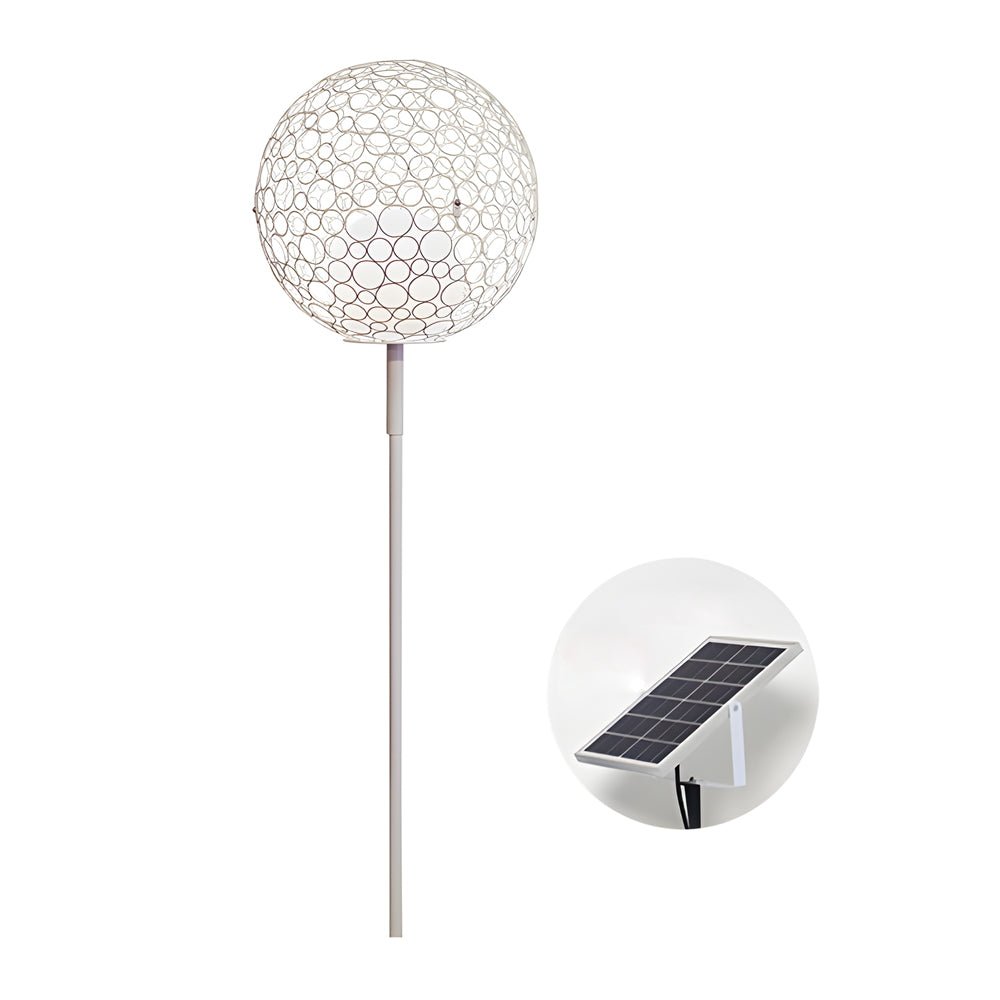 Dandelion Sphere LED Outdoor Pole Light – Modern Garden Illumination