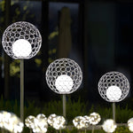 Dandelion Sphere LED Outdoor Pole Light – Modern Garden Illumination