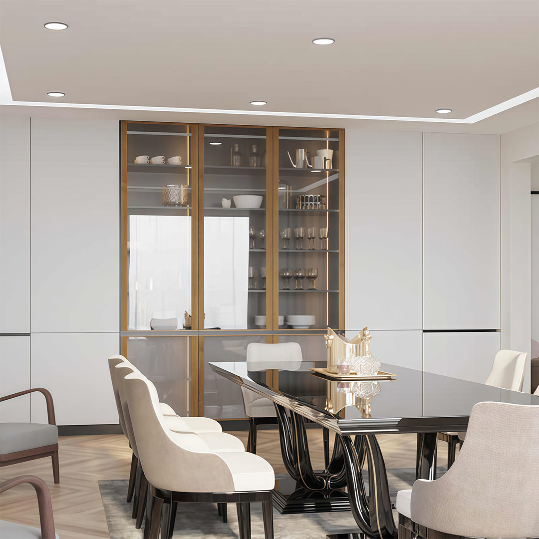 Square LED Recessed Downlight in Black or White for Modern Interiors