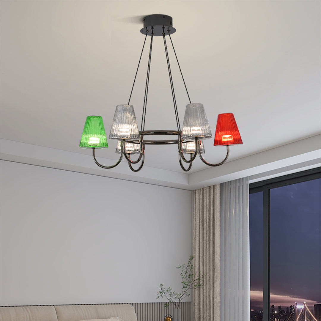 Branch LED Suspension Chandelier Modern Glass Ceiling Light for Living Room