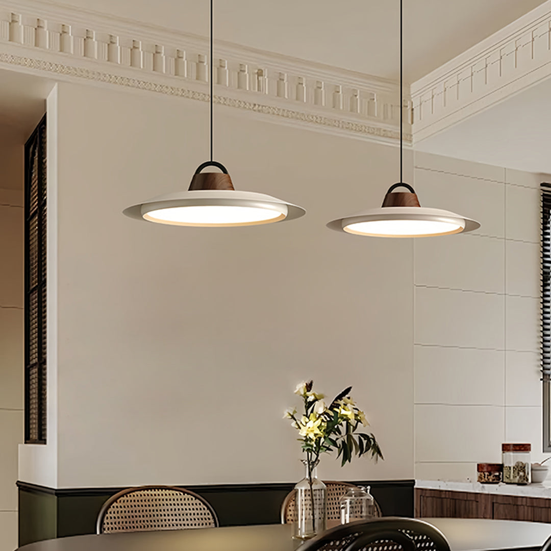 Saucer Pendant Light with Full-Spectrum LED for Kitchen and Dining