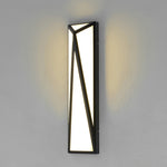 Modern Outdoor Wall Light in Black Stainless Steel with Warm LED