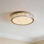 Luxury Crystal Flush Mount Ceiling Light with Chrome Frame and LED