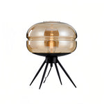 Nordic Glass Table Lamp with Four-Legged Iron Base for Modern Interiors
