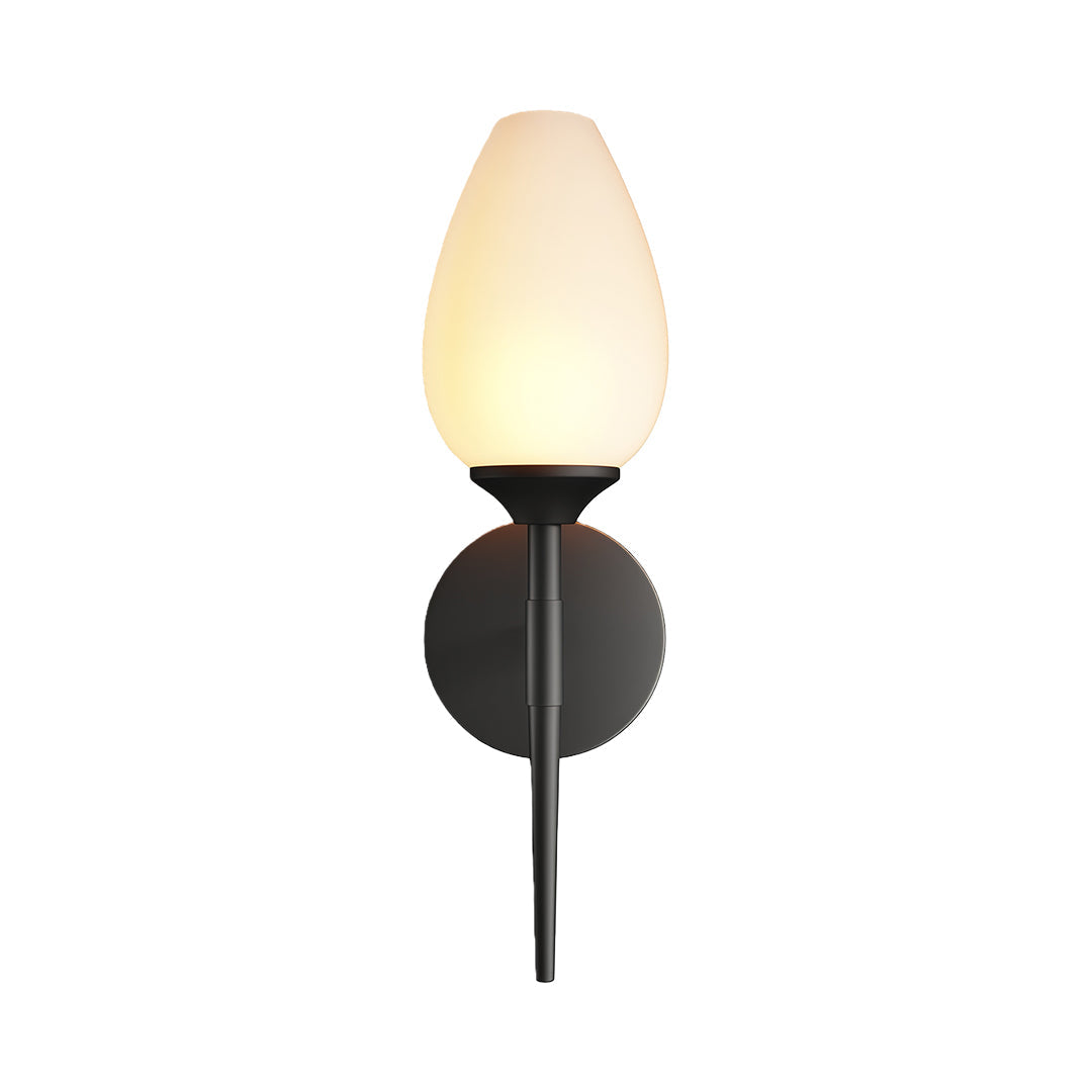 Aurelia Glass Wall Sconce in Copper, Nickel, or Black