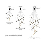 Nordic Minimalist LED Linear Chandelier for Modern Interiors