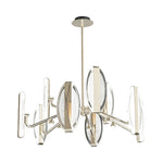 Aurelia Gold Minimalist LED Chandelier with Acrylic Shades