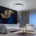 Aurelia Crystal Flush Mount Ceiling Light in Gold Stainless Steel
