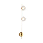 Modern Linear LED Wall Sconce with Pleated Glass Shade