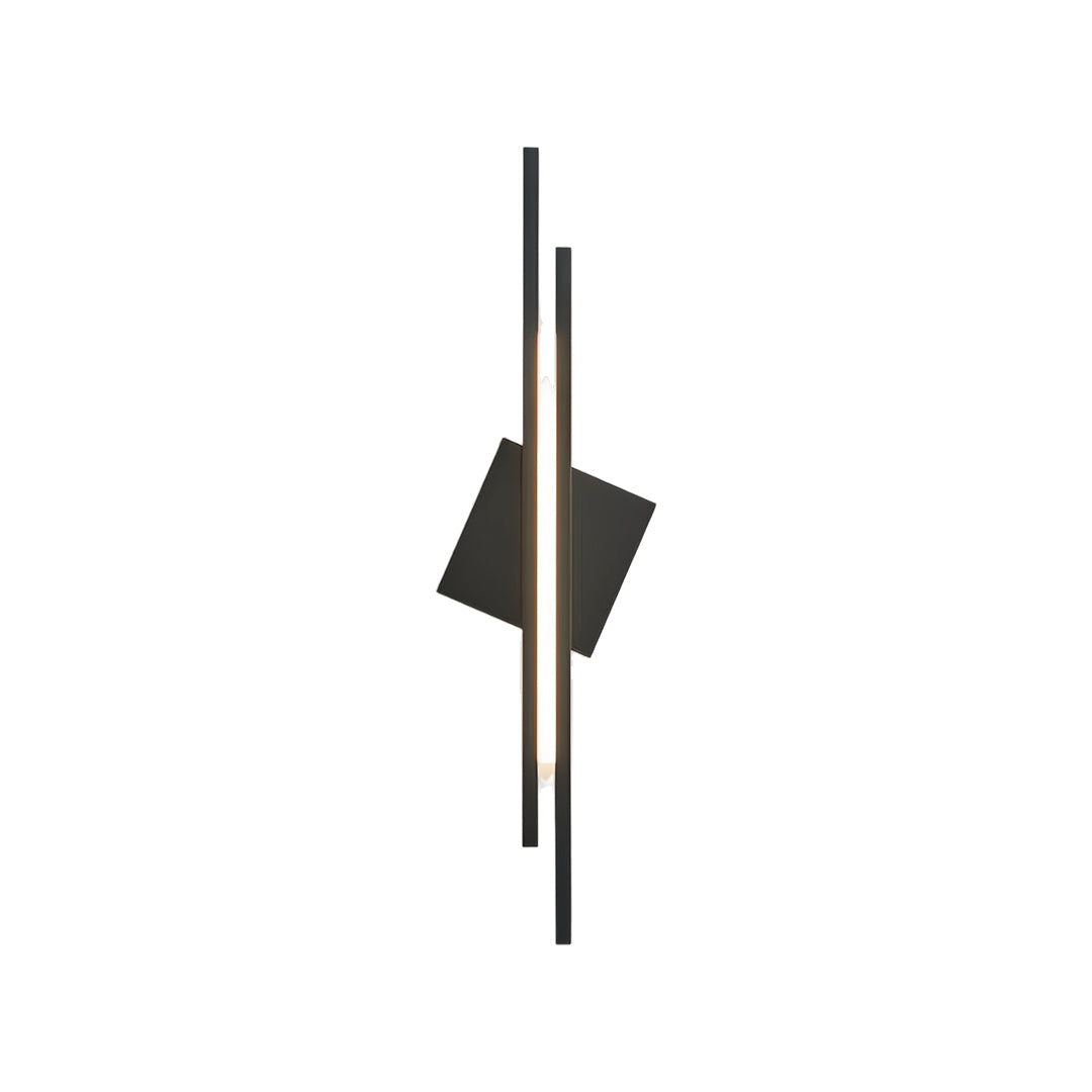 Sculptural Linear LED Wall Sconce in Brass and Acrylic