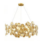 Aurelia Gold Modern Chandelier with Glass Shades