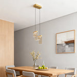 Aurelia Amber Glass Pendant Light in Gold for Modern Interiors