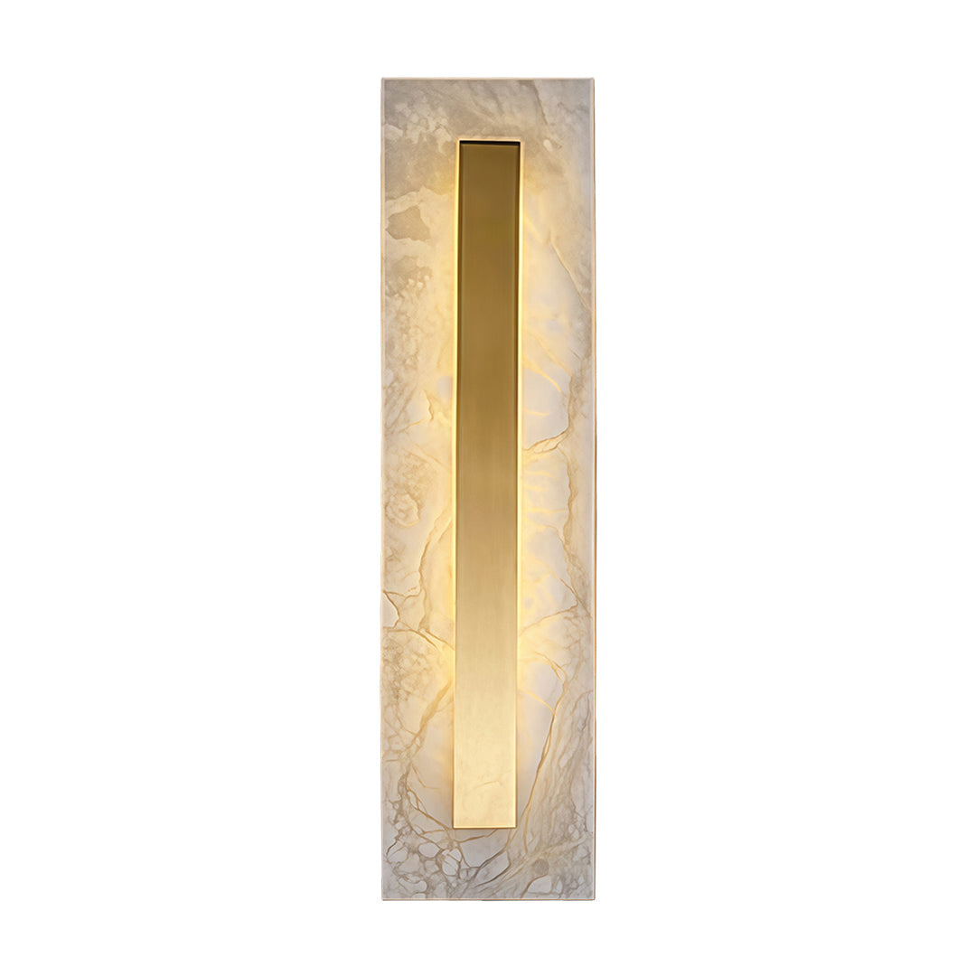 Luxury Brass Cloud Stone Wall Sconce with Warm LED Light for Modern Interiors