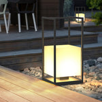 Modern Outdoor Lantern with Solar & Hardwired Options