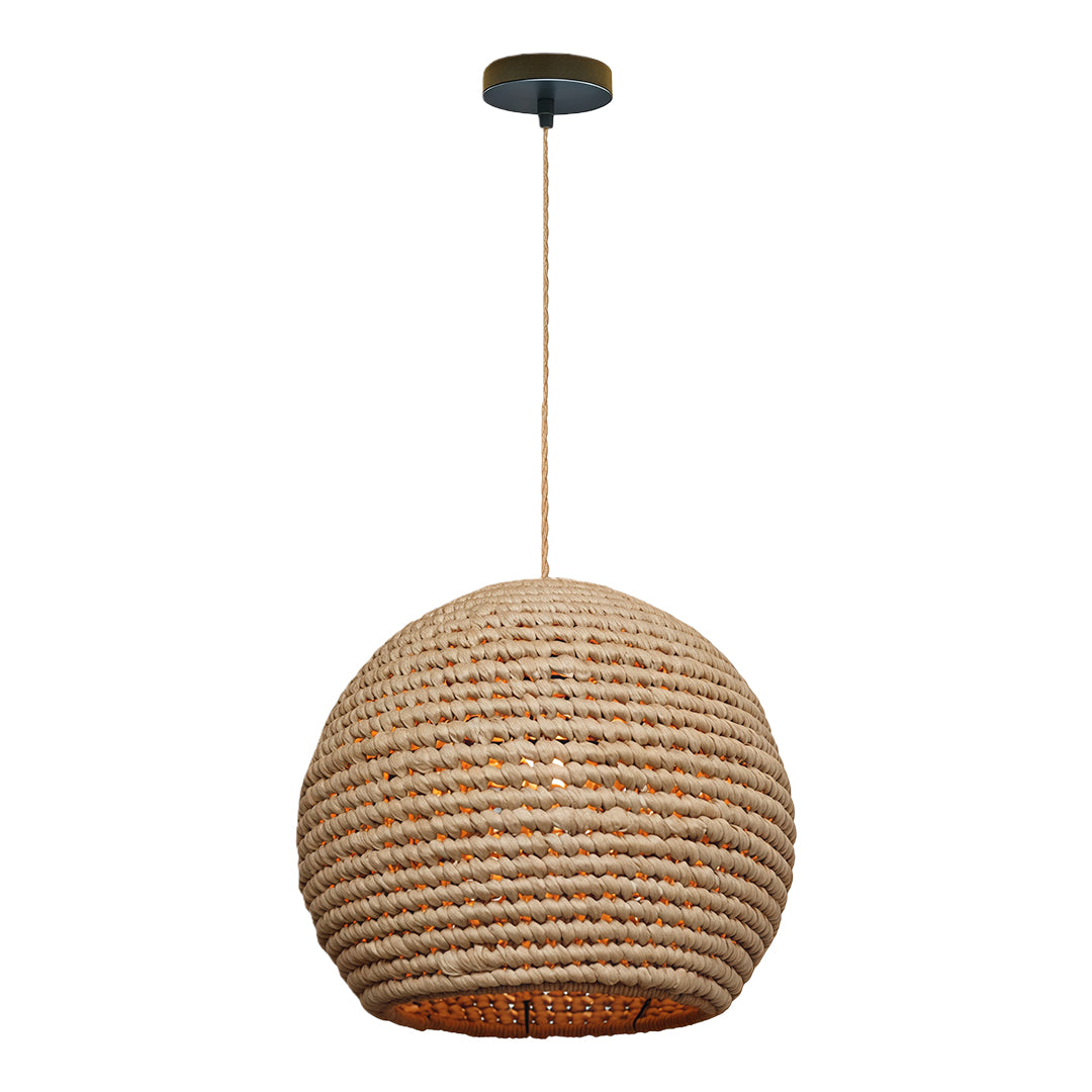 Raffia Zen Pendant Light – Handcrafted Japanese Paper Shade