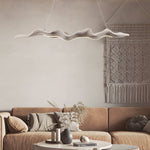 Wave Wood LED Pendant Light – Japanese Minimalist Chandelier