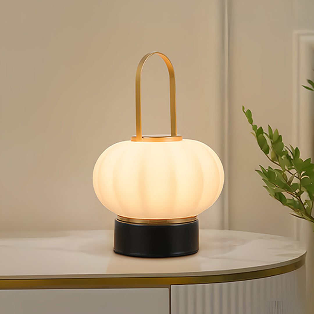 Aurora Lantern Table Lamp – Portable Nordic LED Accent Light with Dimmable Warm to Cool Glow