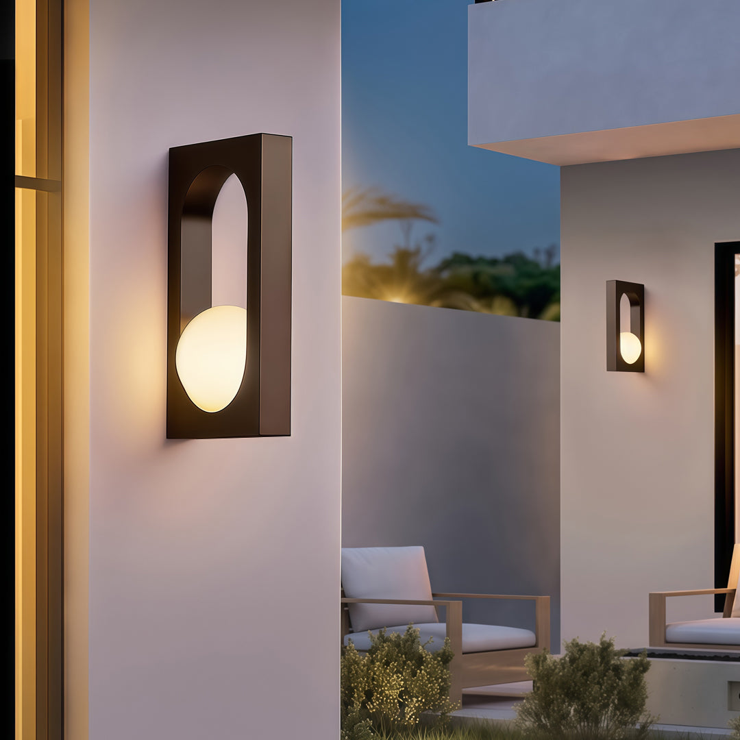 American Retro Outdoor Wall Sconce with Warm LED Light, IP65 Waterproof