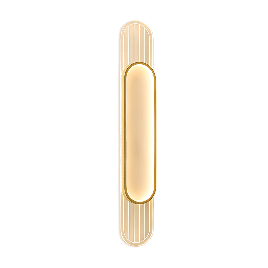 Modern Linear LED Wall Sconce with Wood Grain Finish