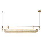 Nordic Linear LED Pendant Light, Minimalist Long Strip Ceiling Lamp for Dining Room and Kitchen Island