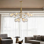 Solid Copper Glass Ball Chandelier | Modern Luxury Pendant Light