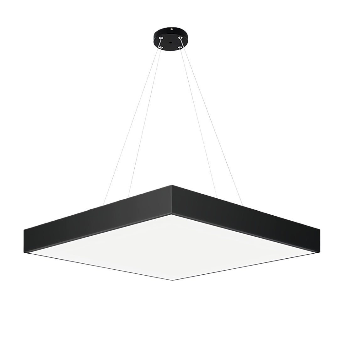 Modern Black Multi-Diamond LED Chandelier with Adjustable Hanging Chain
