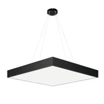 Modern Black Multi-Diamond LED Chandelier with Adjustable Hanging Chain