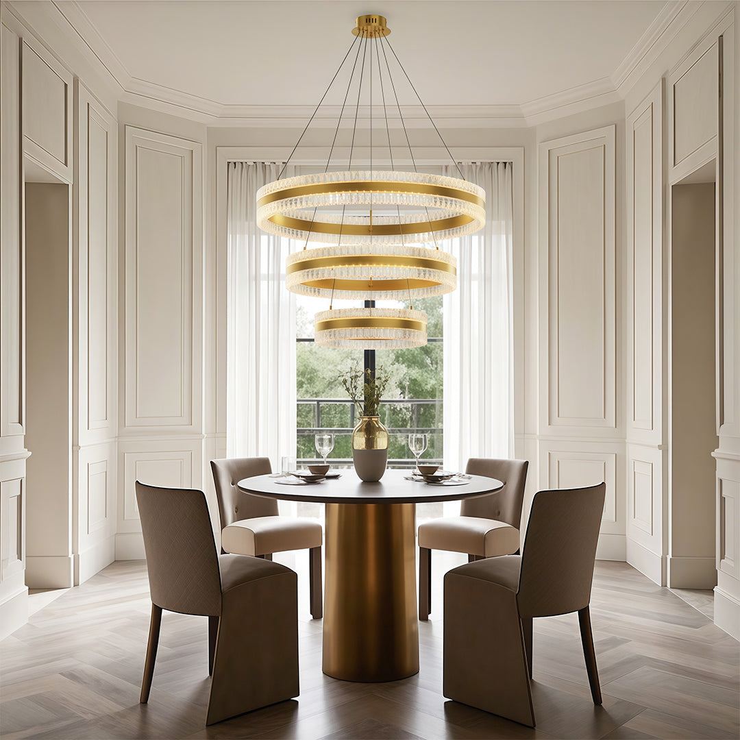 Aurelia Circular LED Chandelier – Modern Minimalist Luxury Pendant Light