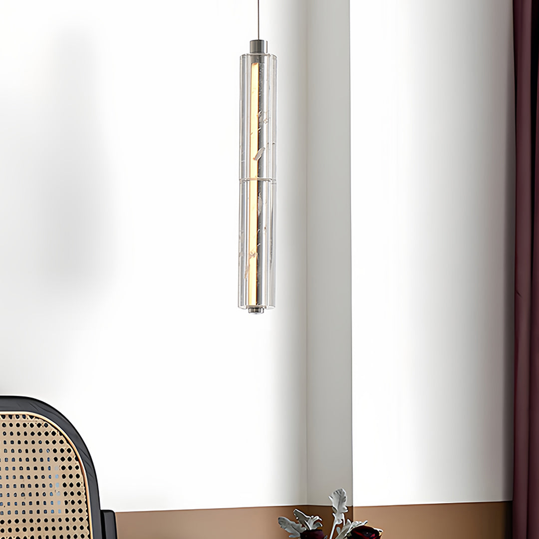 Linear Crystal Pendant Light | Modern Chrome LED Hanging Lamp for Dining Room & Kitchen Island