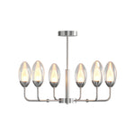 Luxury Copper Modern Chandelier with Clear Glass Shades
