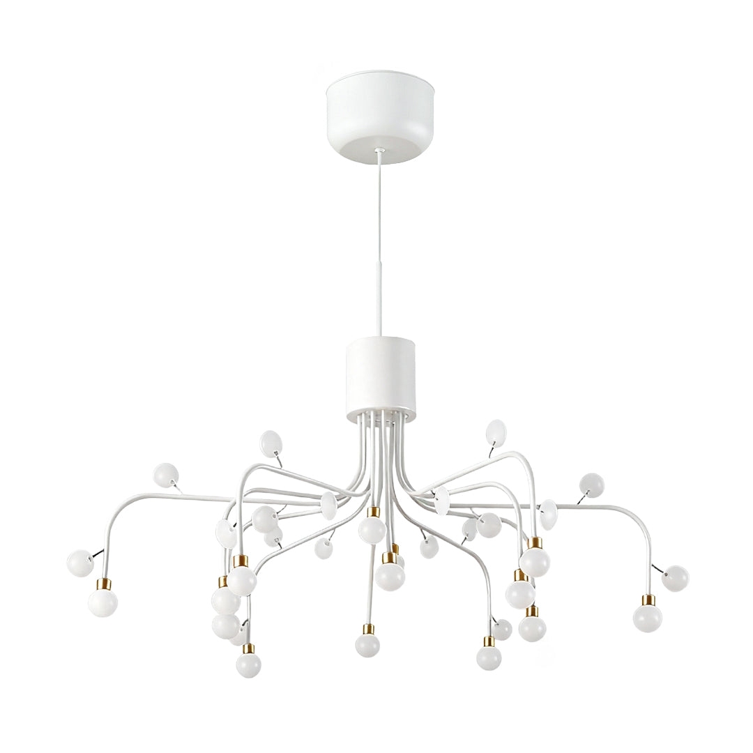 Modern Retro Adjustable LED Chandelier with Acrylic Shade