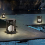 Aria Outdoor Lantern in Matte Black with White PE Shade, IP65 Waterproof