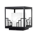 Minimalist Outdoor Pillar Light in Matte Black Stainless Steel