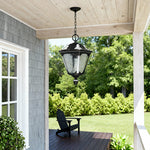 Modern Minimalist Outdoor Pendant Light with Clear Glass Shade