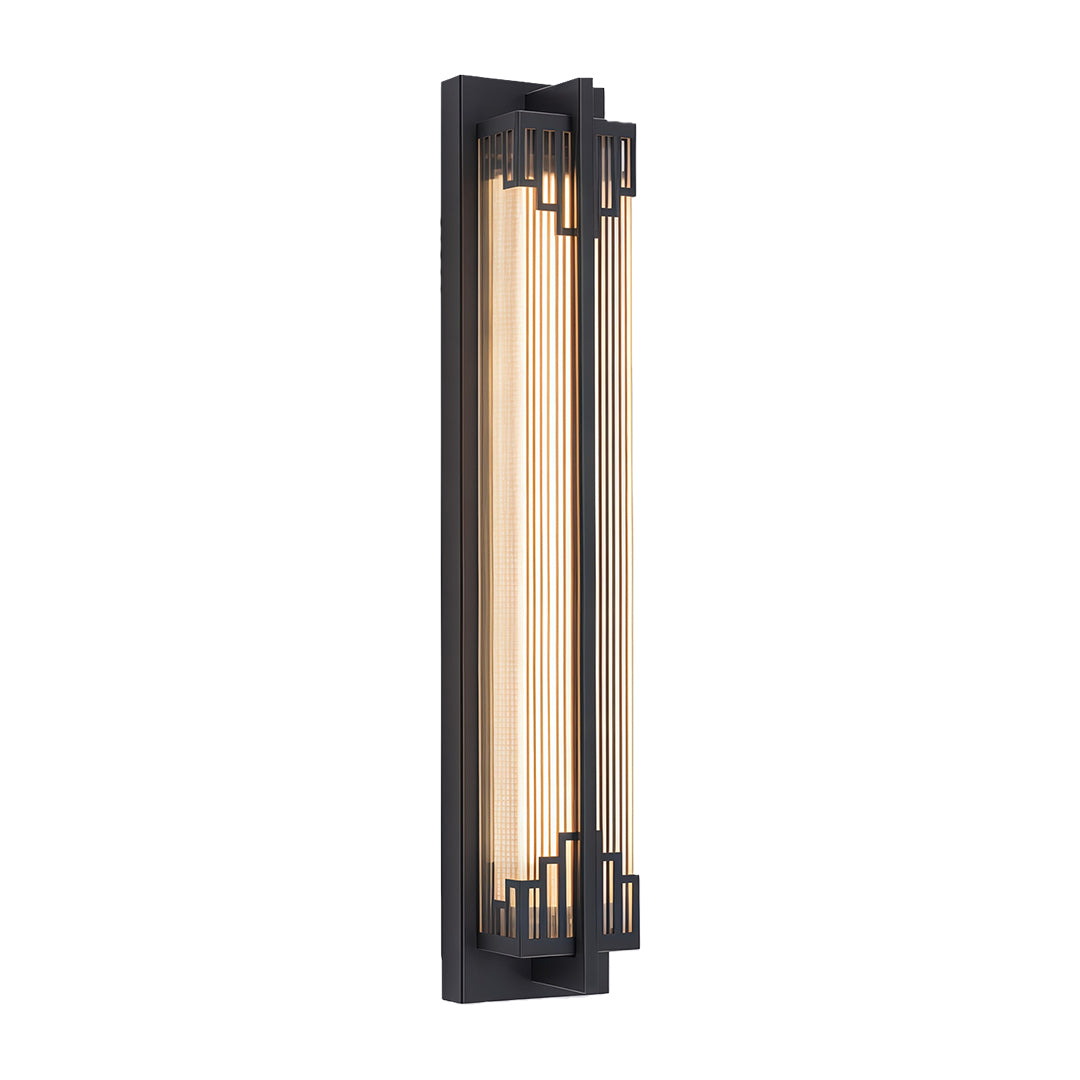 Outdoor Linear LED Wall Sconce in Stainless Steel, Modern Waterproof Courtyard Lighting