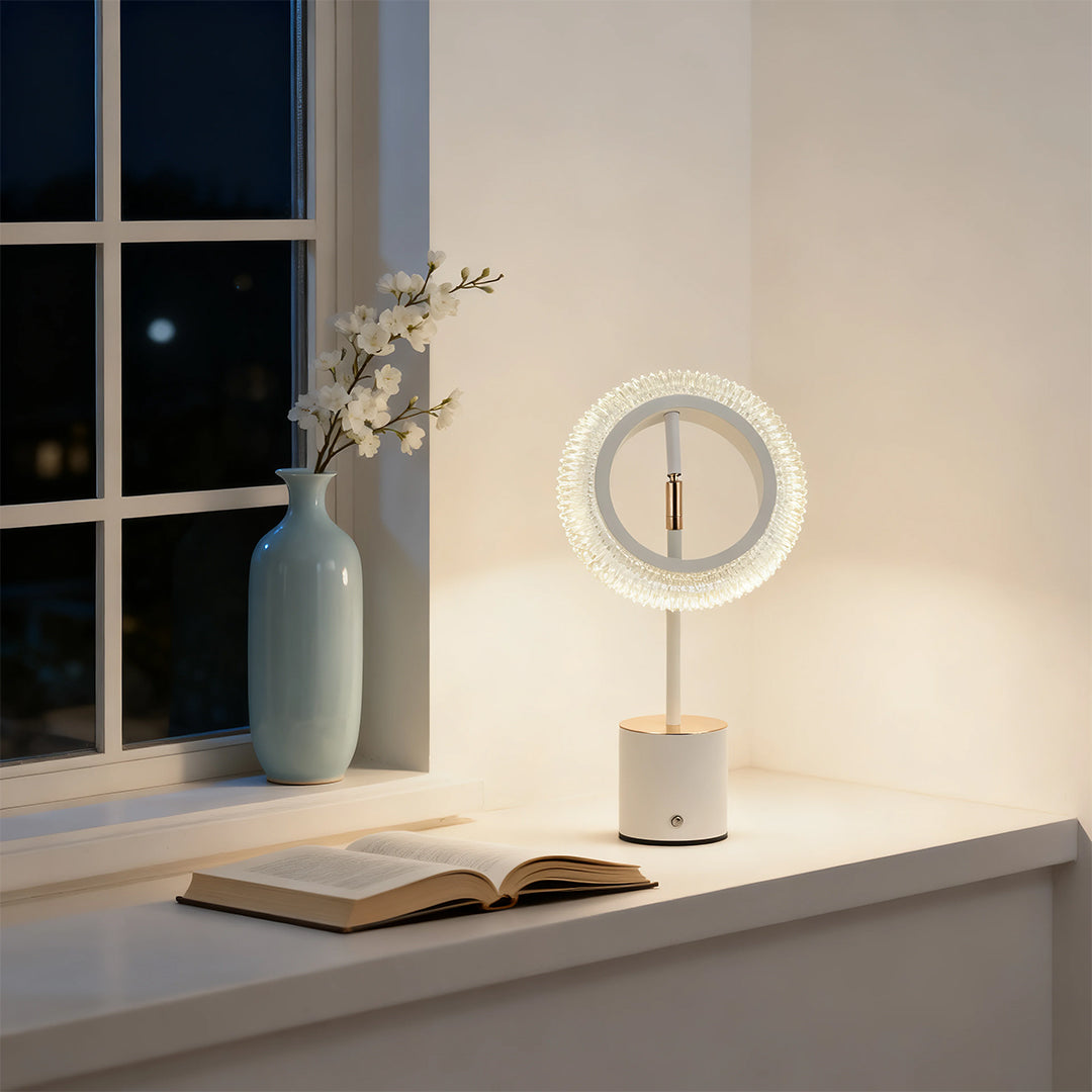 Ring Table Lamp – Modern Minimalist Touch Rechargeable LED Desk Light