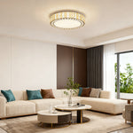 Lumière Cristal LED Flush Mount Ceiling Light in Chrome
