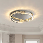 Lumière Cristal LED Flush Mount Ceiling Light in Silver