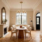 Aurelia Acrylic Chandelier – Modern Minimalist Gold Pendant Light for Dining and Living Spaces