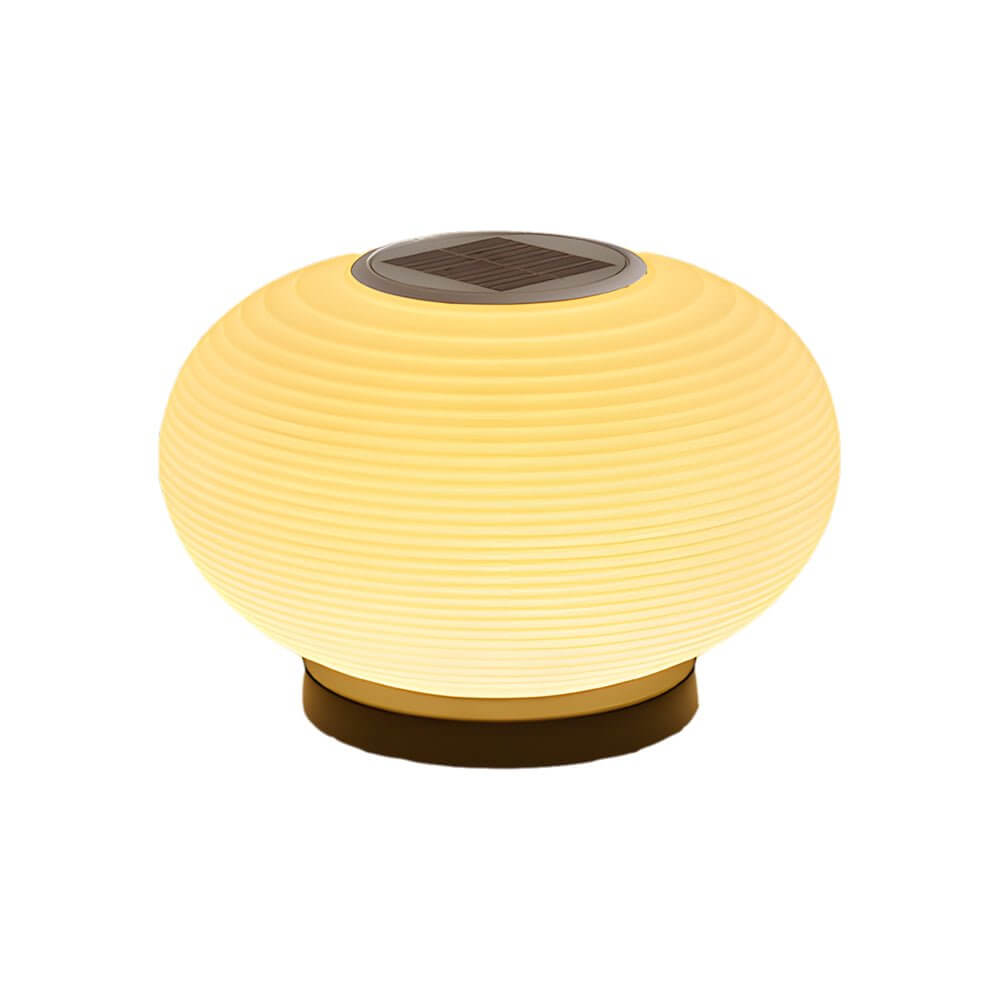 Solar LED Post Light with Spiral PE Shade, 3 Color Temperatures, IP65 Waterproof