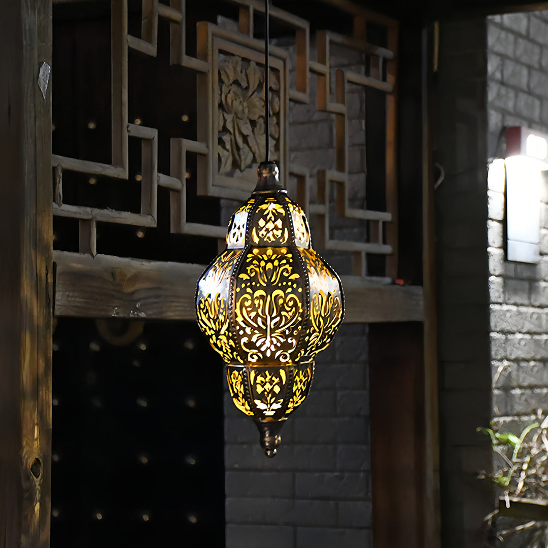 Solar-Powered Moroccan Lanterns for Outdoor Patio and Garden