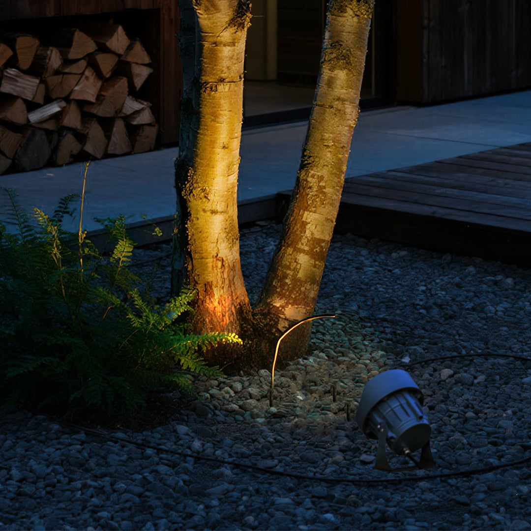Modern Minimalist Outdoor LED Spotlight with Adjustable Head, IP65 Waterproof